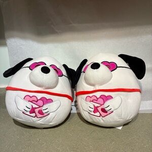 Peanuts Snoopy Plush Pink Sunglasses Hearts Lot of 2**